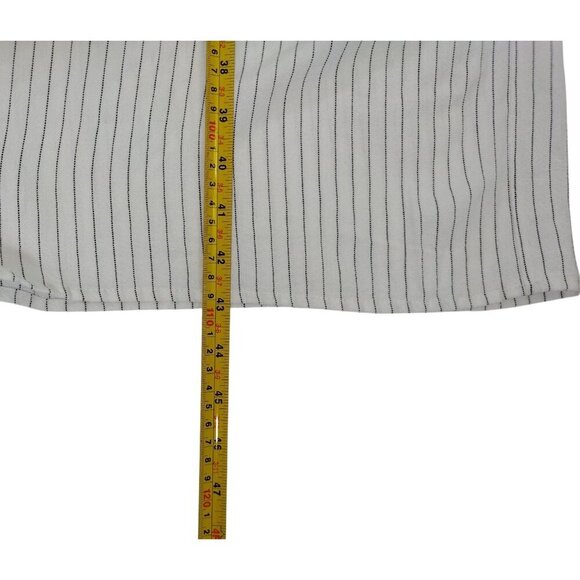 Vienna Sky Womens Striped Wide-Leg Pants XL Rayon/Linen Blend White/Black. - Picture 6 of 7